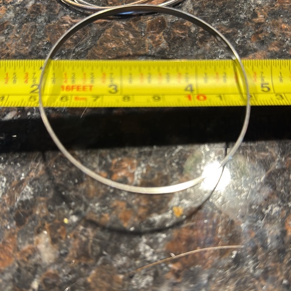 Three Vicenza Sterling Silver set of 3 textured bangle bracelets-Preowned - Picture 3 of 3